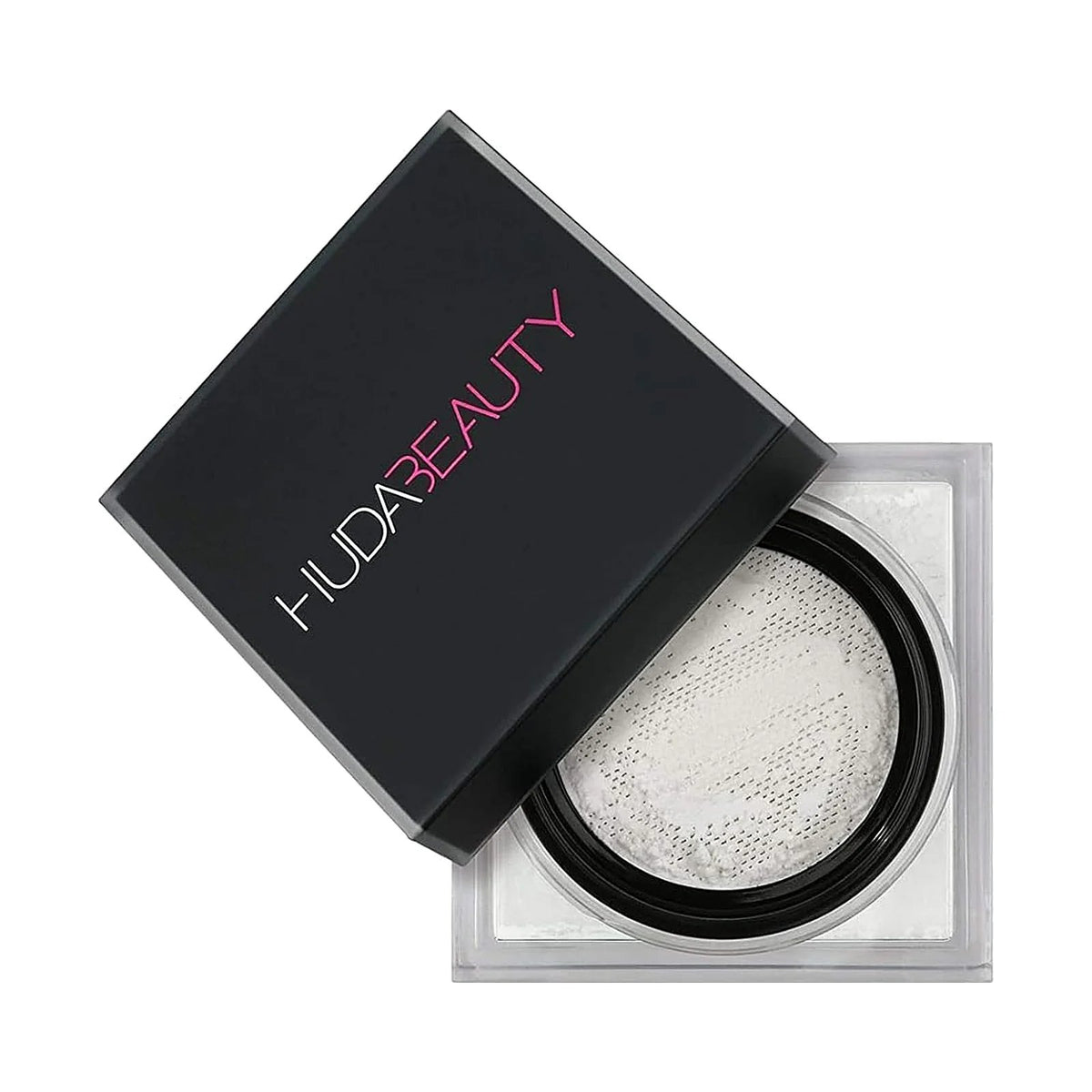 Poudre libre Huda Beauty Easy Bake 20 g, teinte Sugar Cookie, sur fond blanc