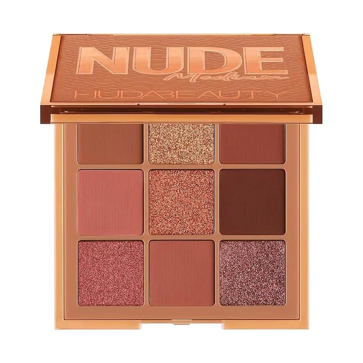 Palette Huda Beauty Nude Obsessions Medium, sur fond blanc