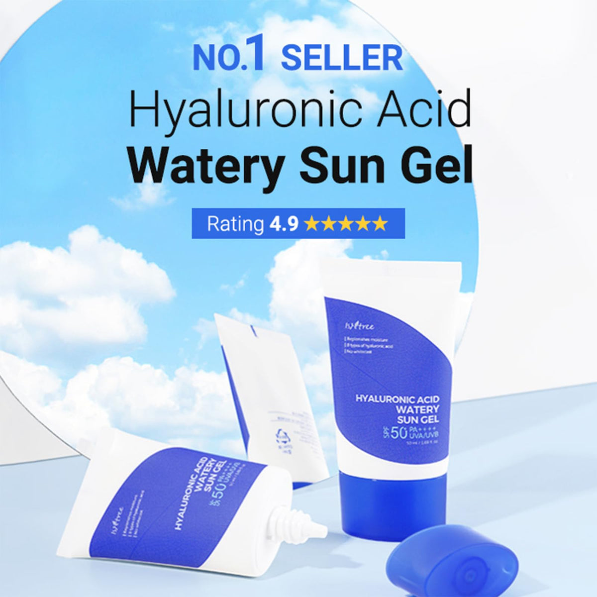 Isntree Hyaluronic Acid crème solaire gel léger SPF50+, 50 ml · photo 2