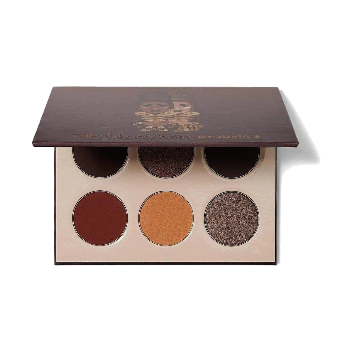 Palette de fards Juvia's Place, teinte The Chocolates, sur fond blanc