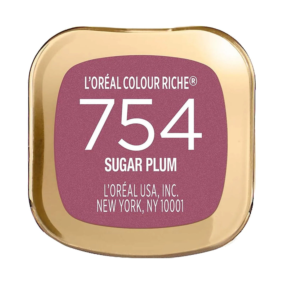 Rouge à lèvres L'Oréal Paris Color Riche, teinte Sugar Plum, sur fond blanc