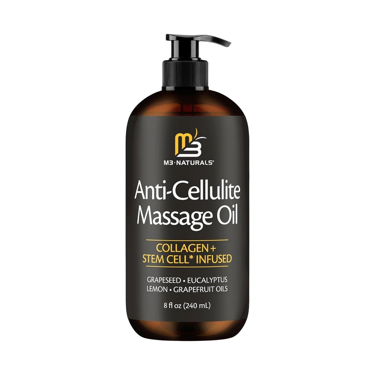 M3 Naturals Huile de massage anti-cellulite 240 ml