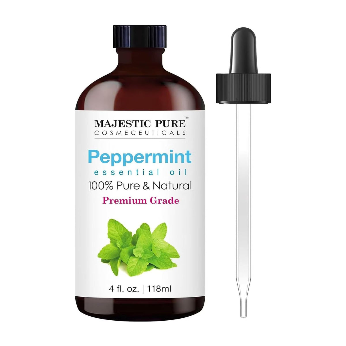 Majestic Pure Huile essentielle de menthe poivrée 118 ml