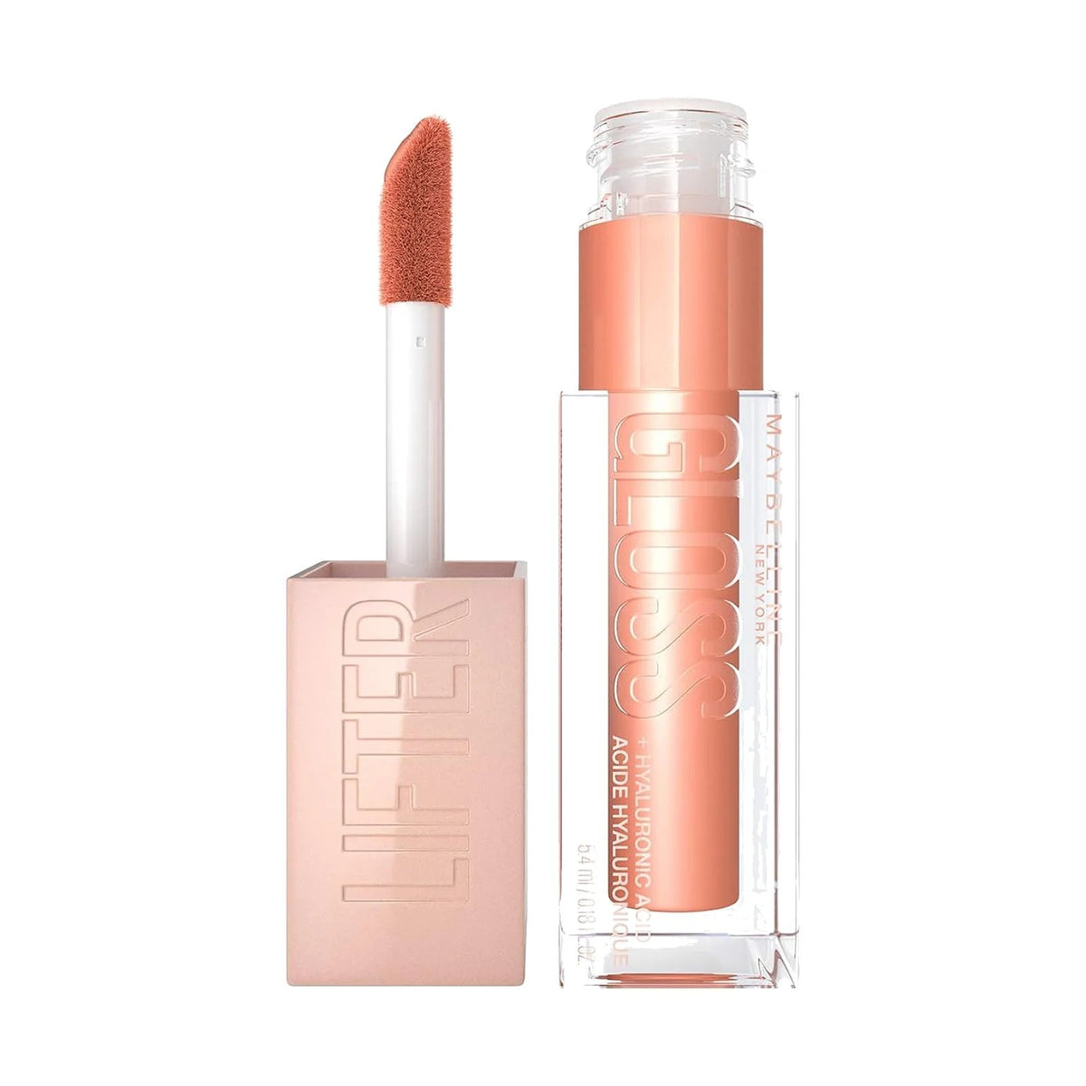 Gloss Maybelline Lifter Gloss 5,4 ml, teinte Amber, sur fond blanc