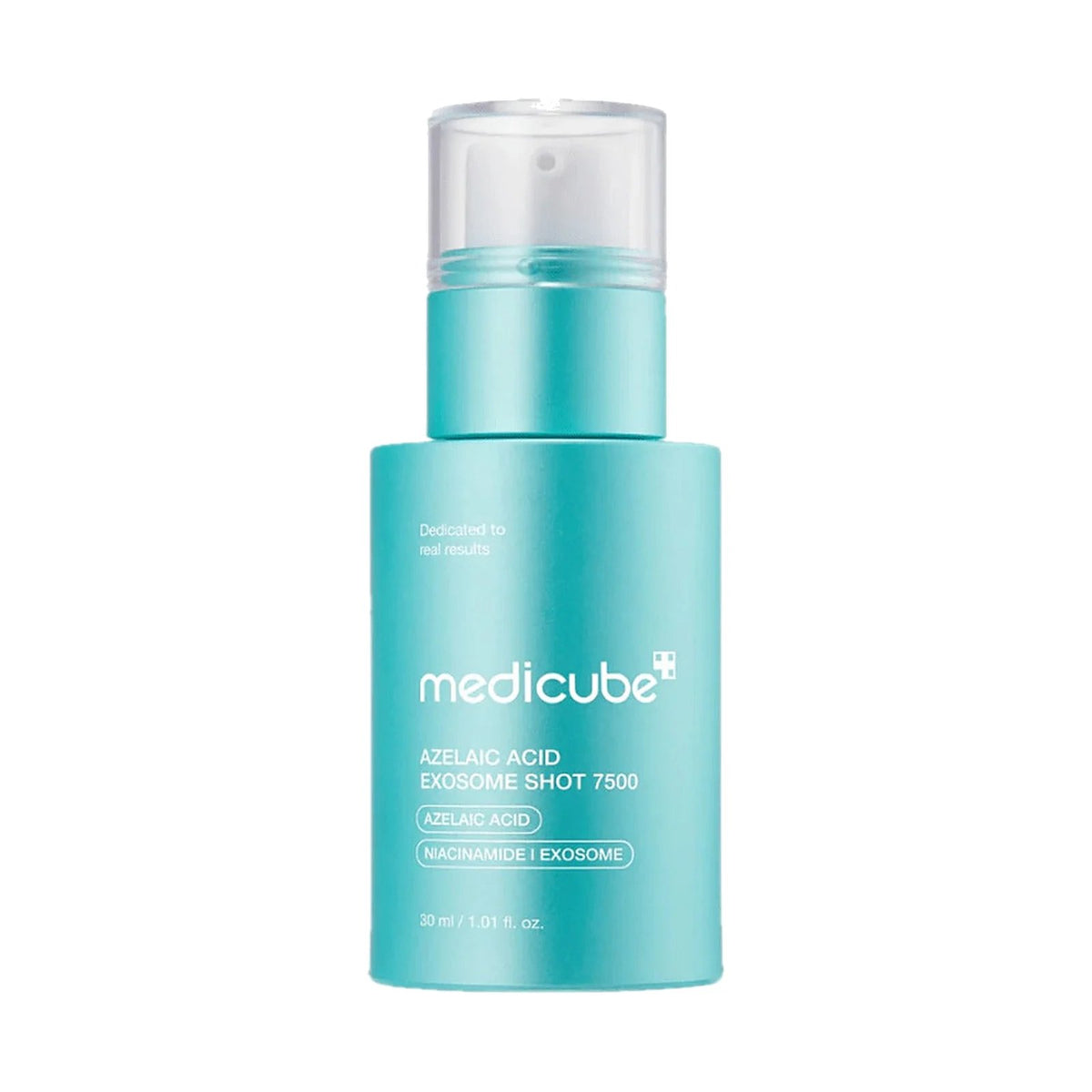 Ampoule Medicube Azelaic Acid Exosome Shot 7500 30 ml, flacon turquoise seul sur fond blanc