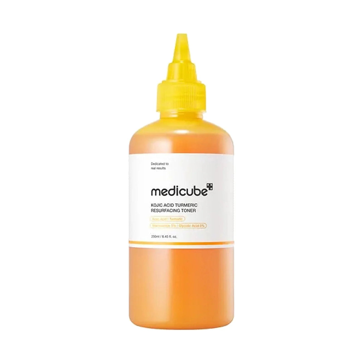 Tonique Medicube Kojic Acid Turmeric Resurfacing Toner 250 ml, flacon seul sur fond blanc