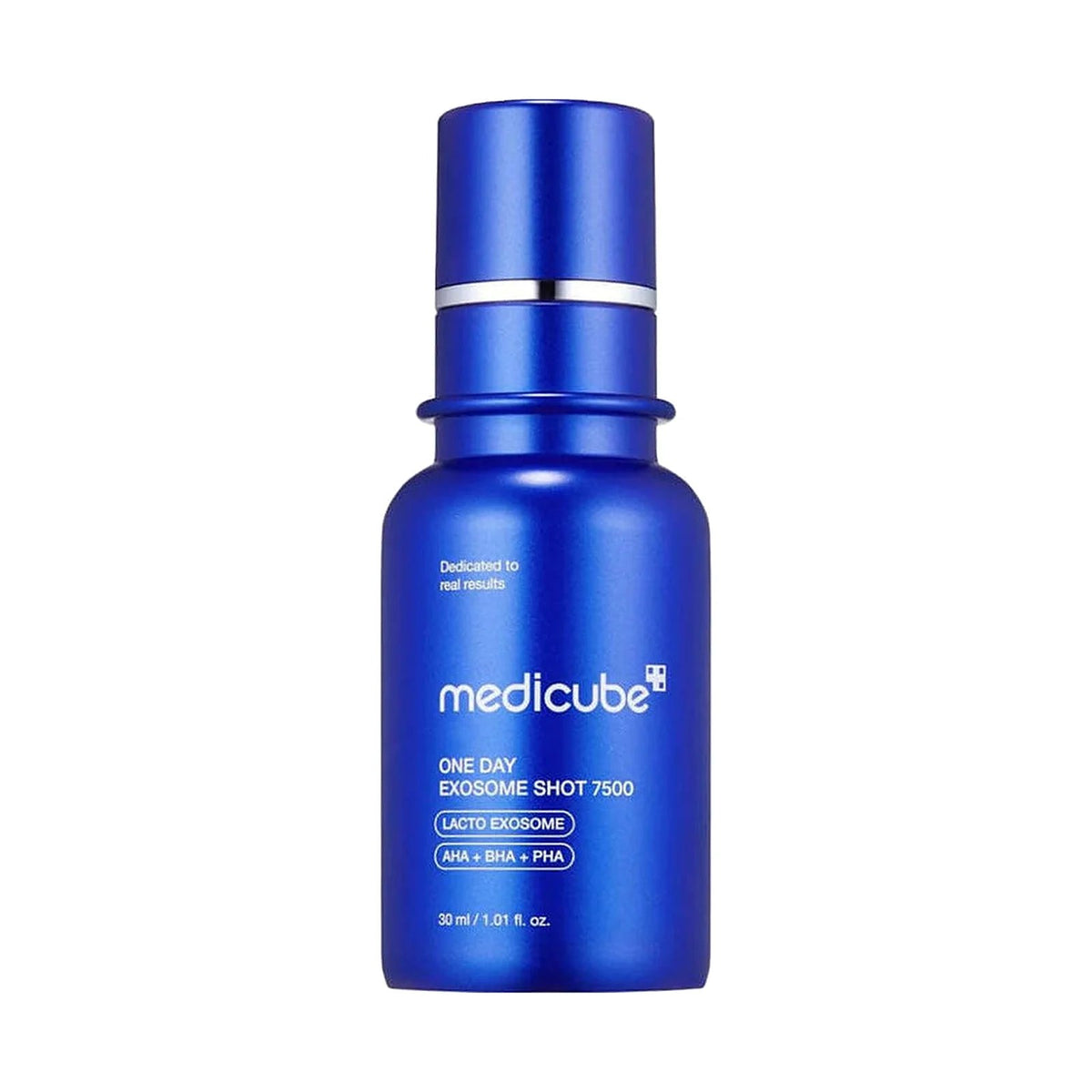 Ampoule Medicube One Day Exosome Shot Pore 7500 30 ml, flacon bleu seul sur fond blanc