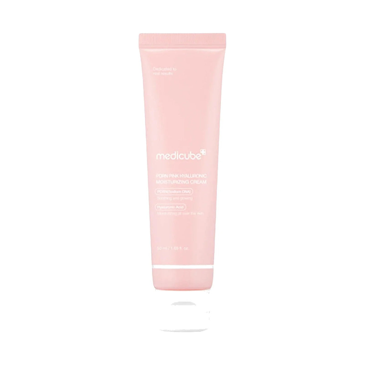 Crème Medicube PDRN Pink Hyaluronic Moisturizing Cream 50 ml, tube rose seul sur fond blanc
