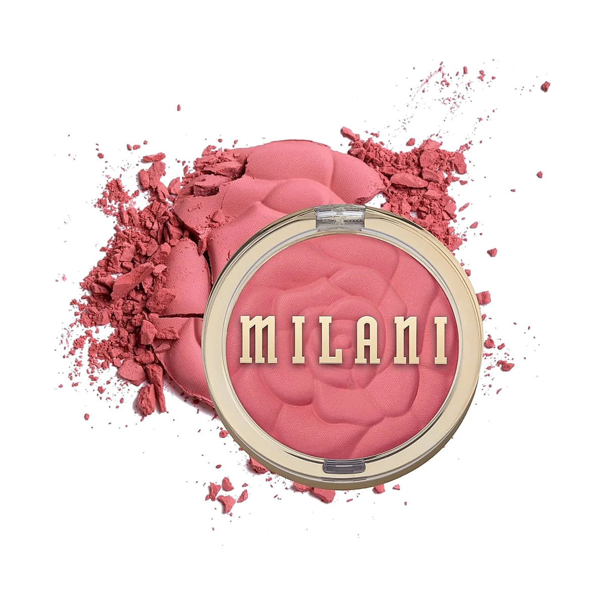 Blush cuit Milani Baked Blush 3,5 g, teinte Wild Rose, sur fond blanc