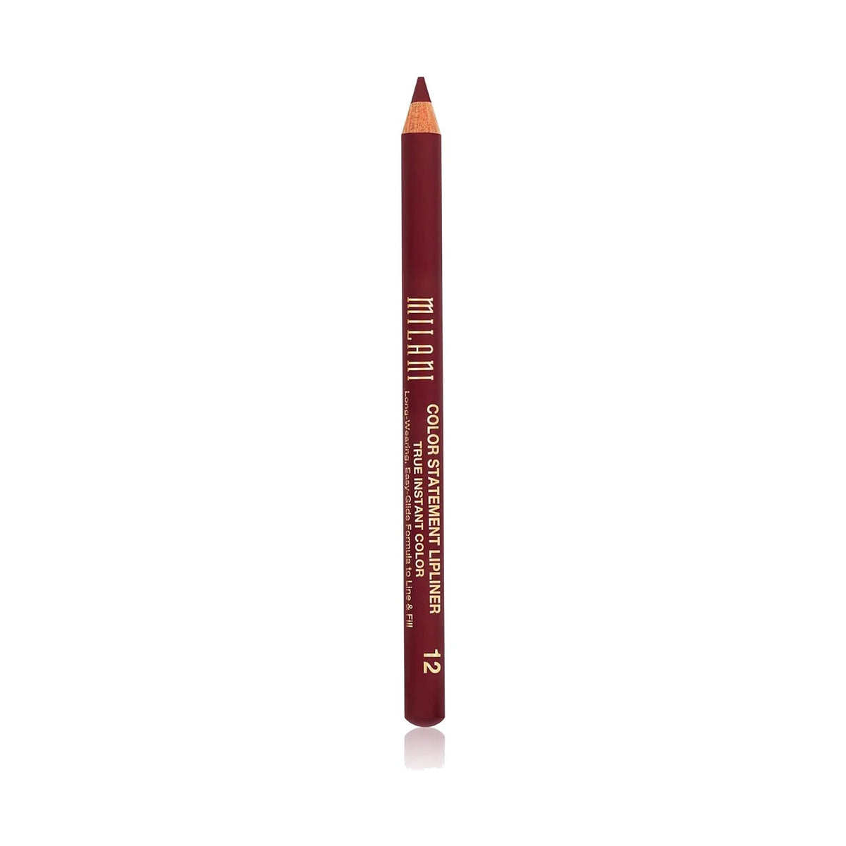 Crayon à lèvres Milani Color Statement 1,13 g, teinte Bordeaux, sur fond blanc