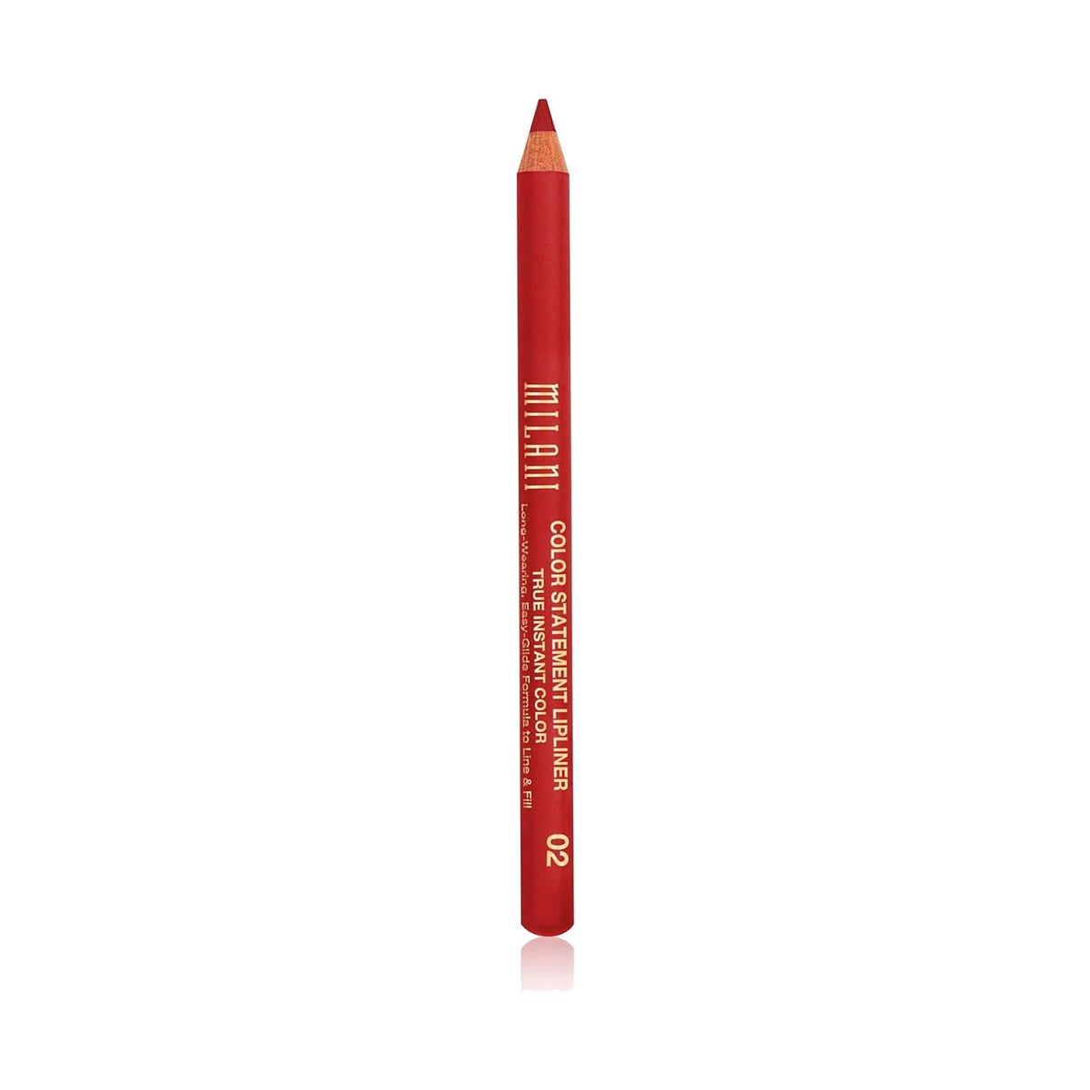 Crayon à lèvres Milani Color Statement 1,13 g, teinte True Red, sur fond blanc