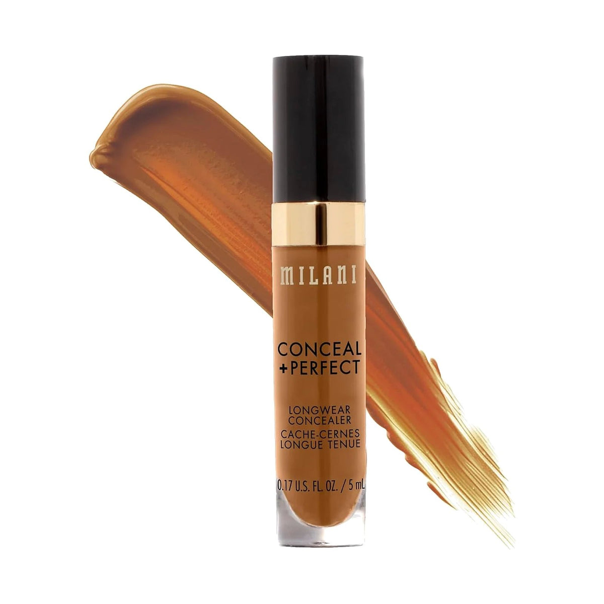 Anticernes Milani Conceal + Perfect Longwear 5 ml, teinte Hot Almond, sur fond blanc