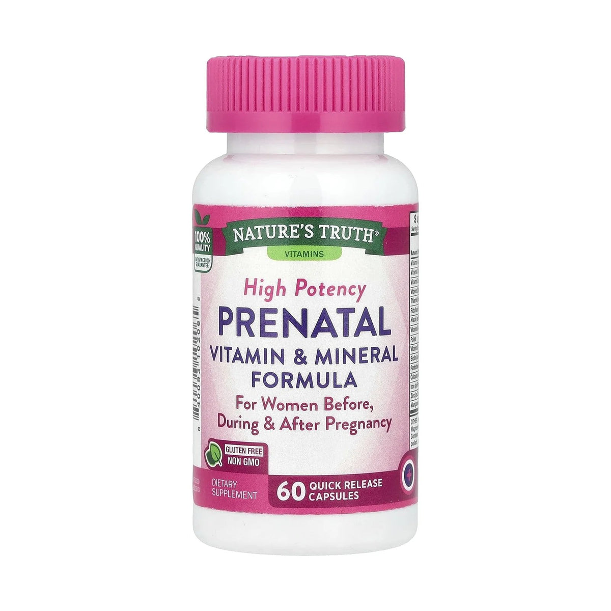 Nature's Truth Prénatal Vitamines et minéraux 60 gélules