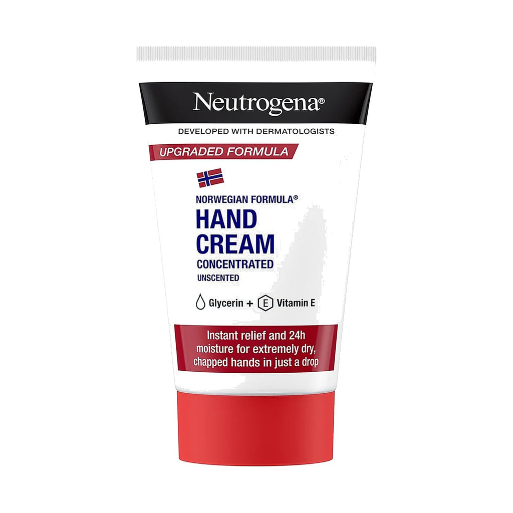 Tube de crème mains Neutrogena Formule Norvégienne de 50 ml, sans parfum, photo du produit
