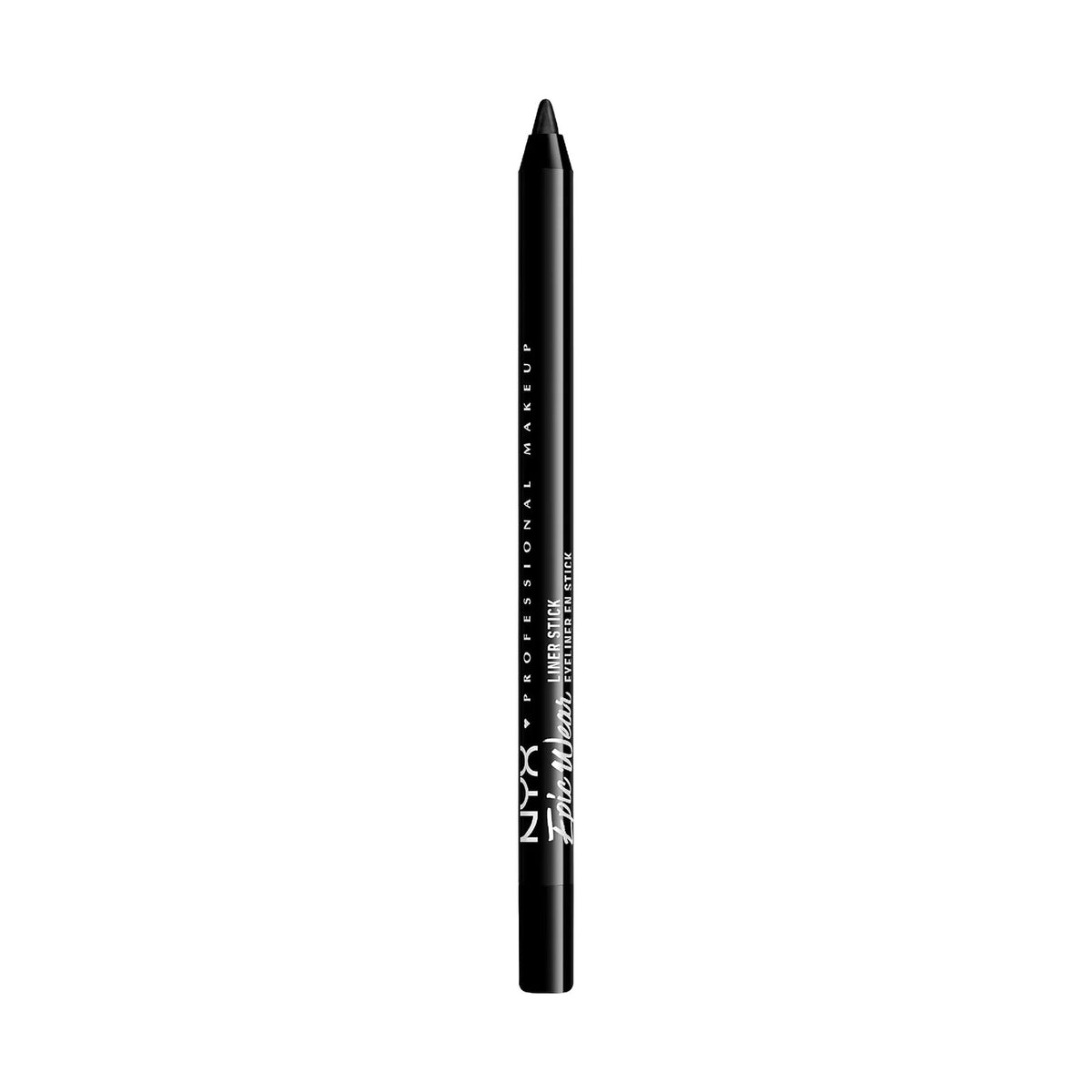 Crayon pour les yeux NYX Epic Wear Liner Stick, teinte 08 Pitch Black, sur fond blanc