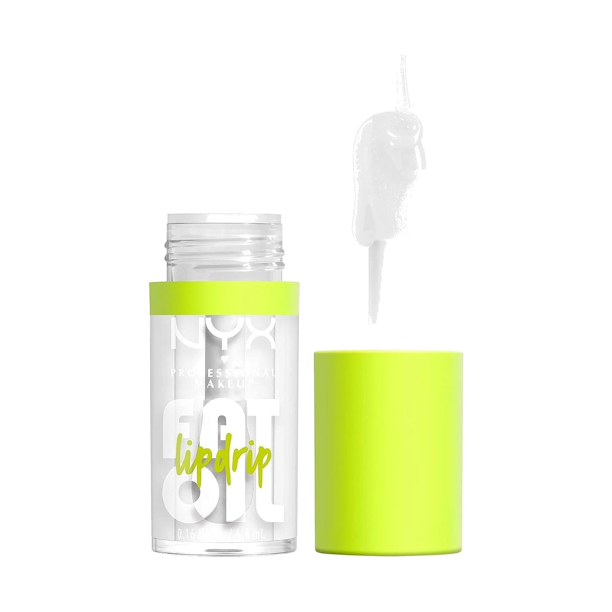 Huile à lèvres NYX Fat Oil Lip Drip 4,8 ml, teinte My Primary, sur fond blanc