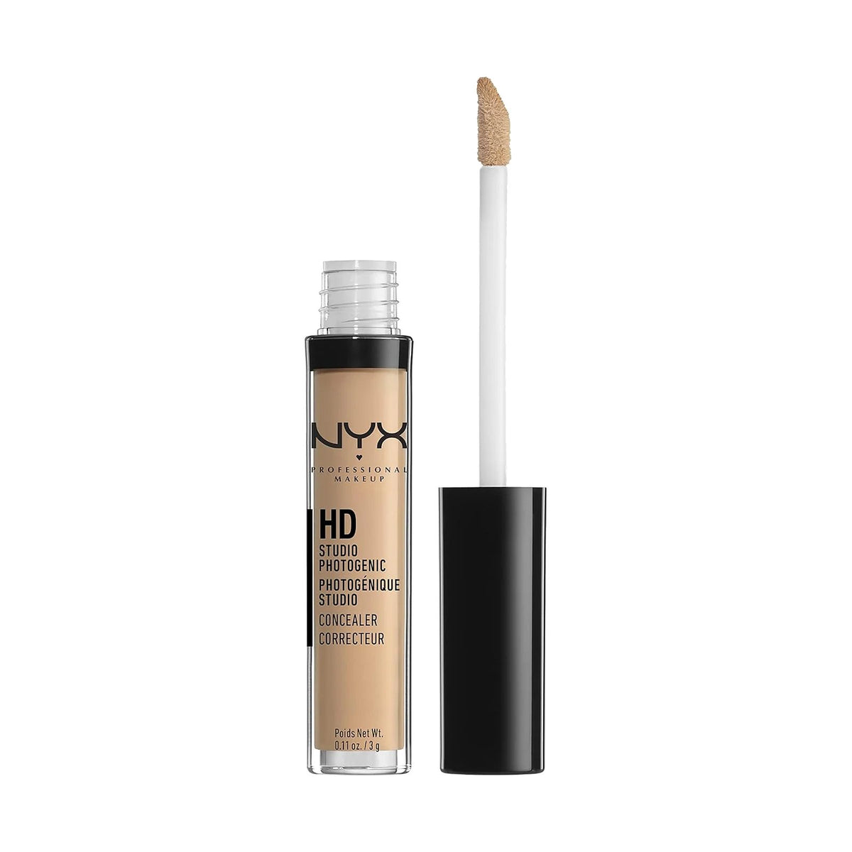 Anticernes NYX HD Studio Photogenic 3 g, teinte 06 Glow, sur fond blanc
