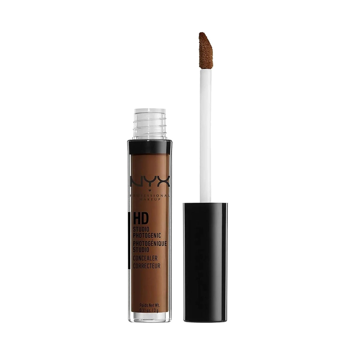 Anticernes NYX HD Studio Photogenic 3 g, teinte Deep Espresso, sur fond blanc