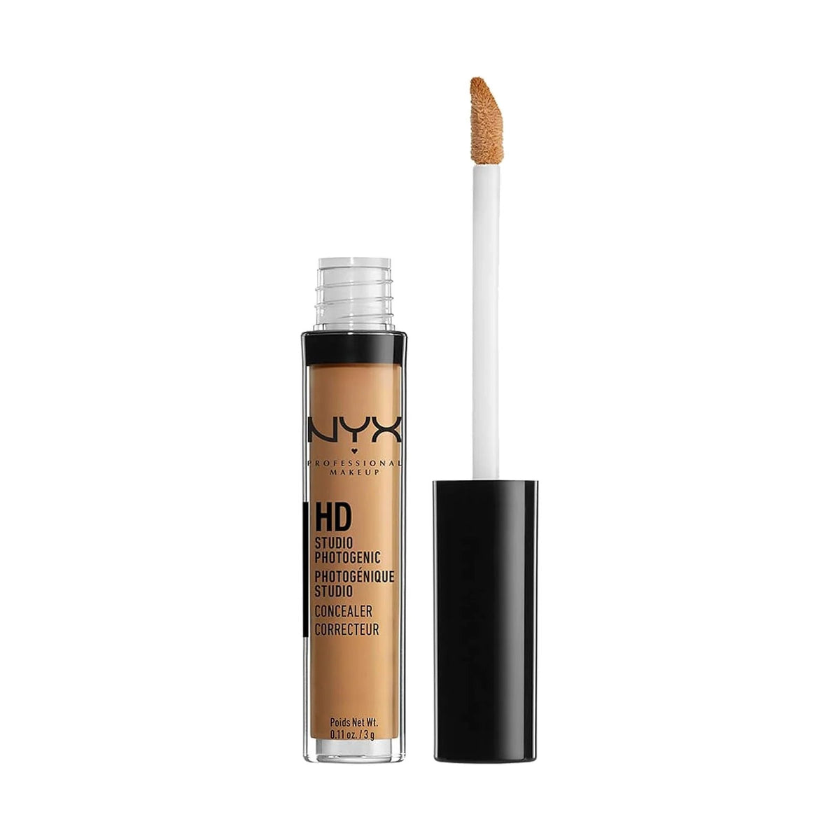Anticernes NYX HD Studio Photogenic 3 g, teinte Deep Golden, sur fond blanc