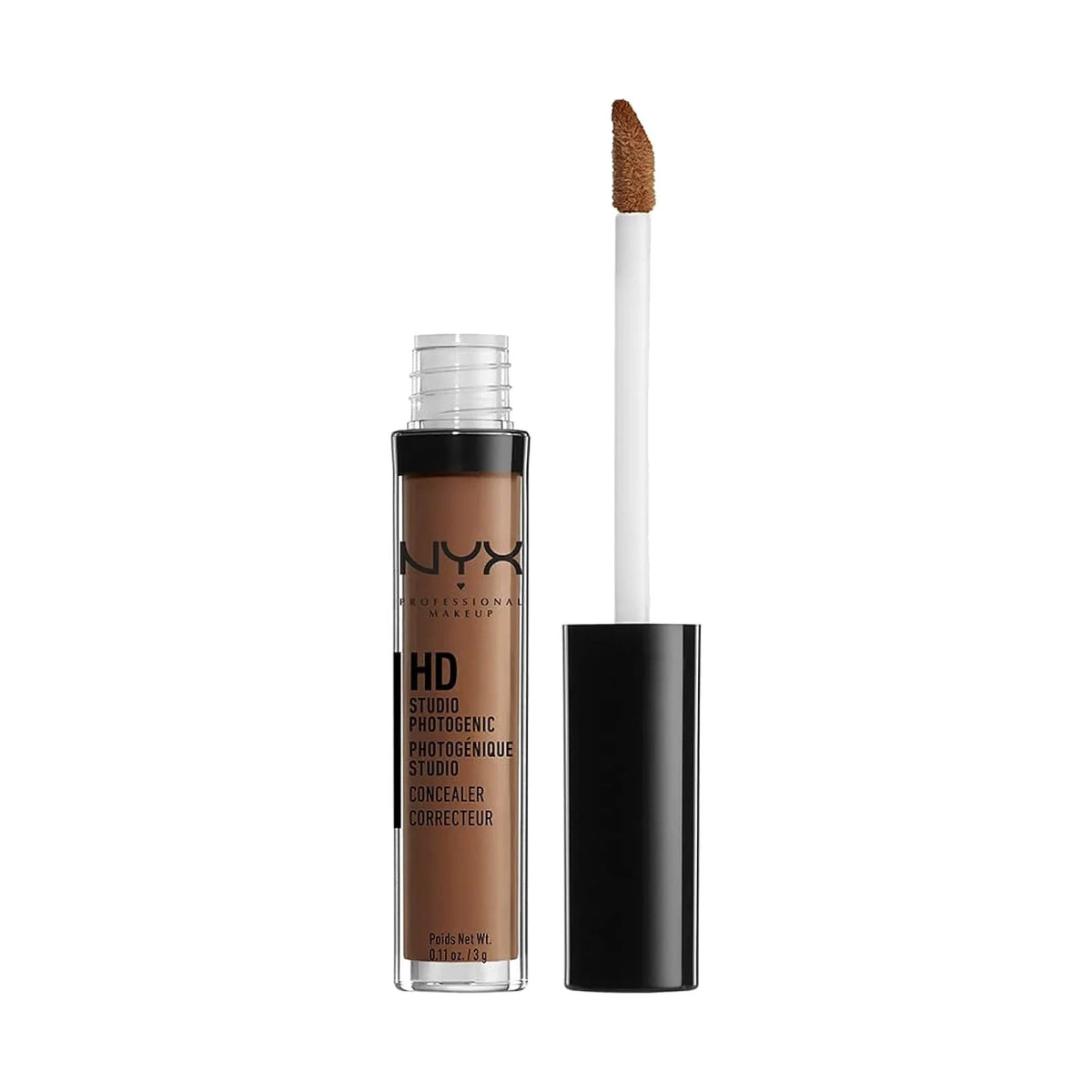 Anticernes NYX HD Studio Photogenic 3 g, teinte Deep Rich, sur fond blanc