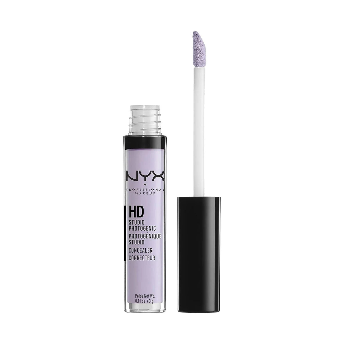 Anticernes NYX HD Studio Photogenic 3 g, teinte Lavender, sur fond blanc