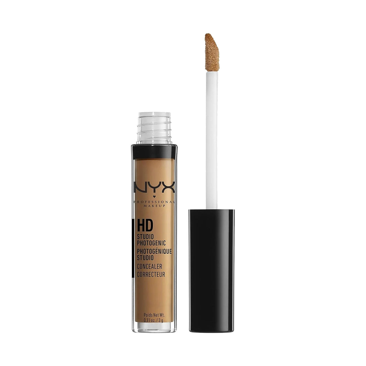 Anticernes NYX HD Studio Photogenic 3 g, teinte Nutmeg 08, sur fond blanc