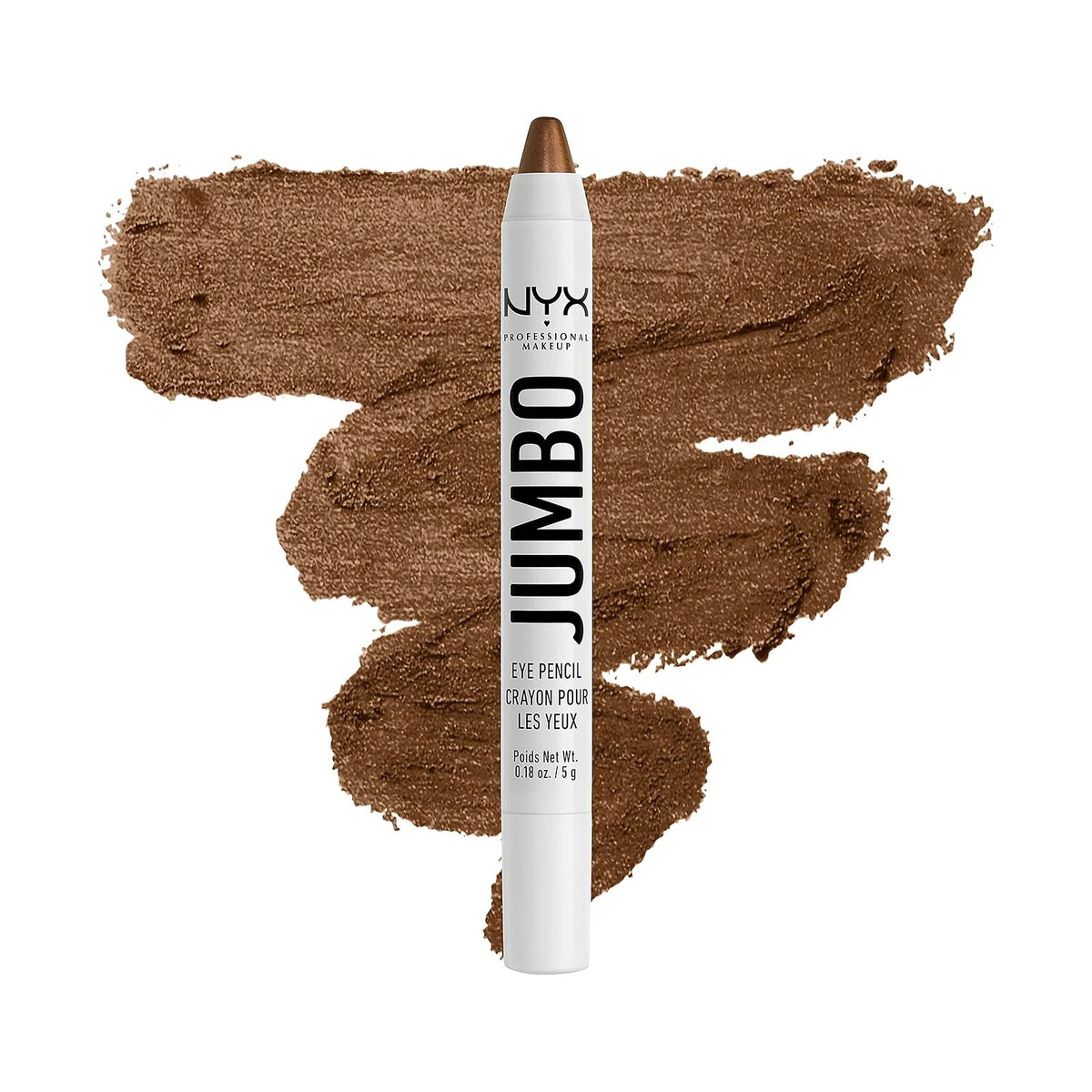 Crayon NYX Jumbo Eye Pencil, teinte 609 French Fries, sur fond blanc