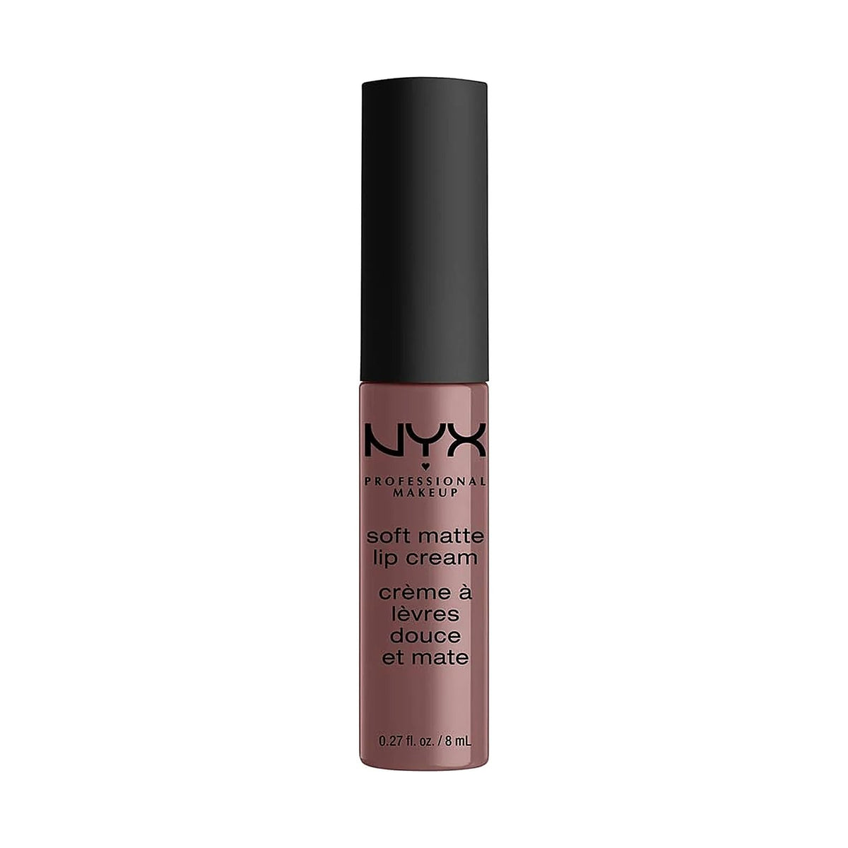 Rouge à lèvres liquide NYX Soft Matte Lip Cream, teinte 38 Toulouse, sur fond blanc