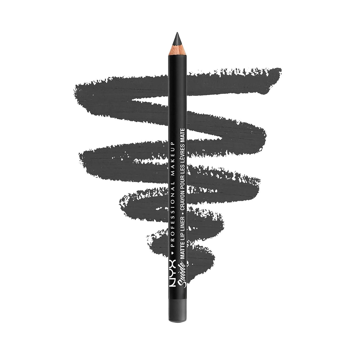 Crayon à lèvres NYX Suede Matte 1 g, teinte 01 Stone Fox, sur fond blanc