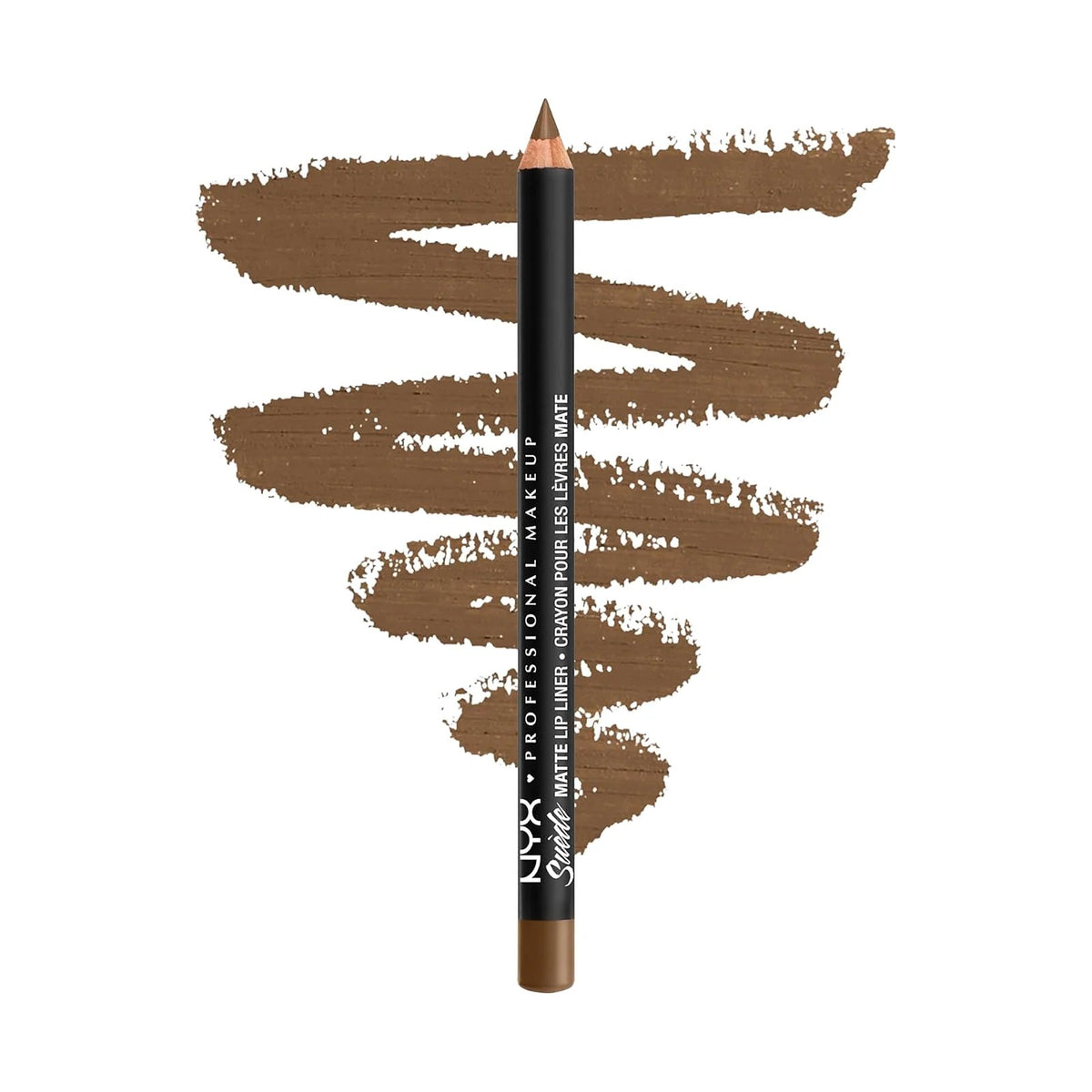 Crayon à lèvres NYX Suede Matte 1 g, teinte 22 Downtown Beauty, sur fond blanc