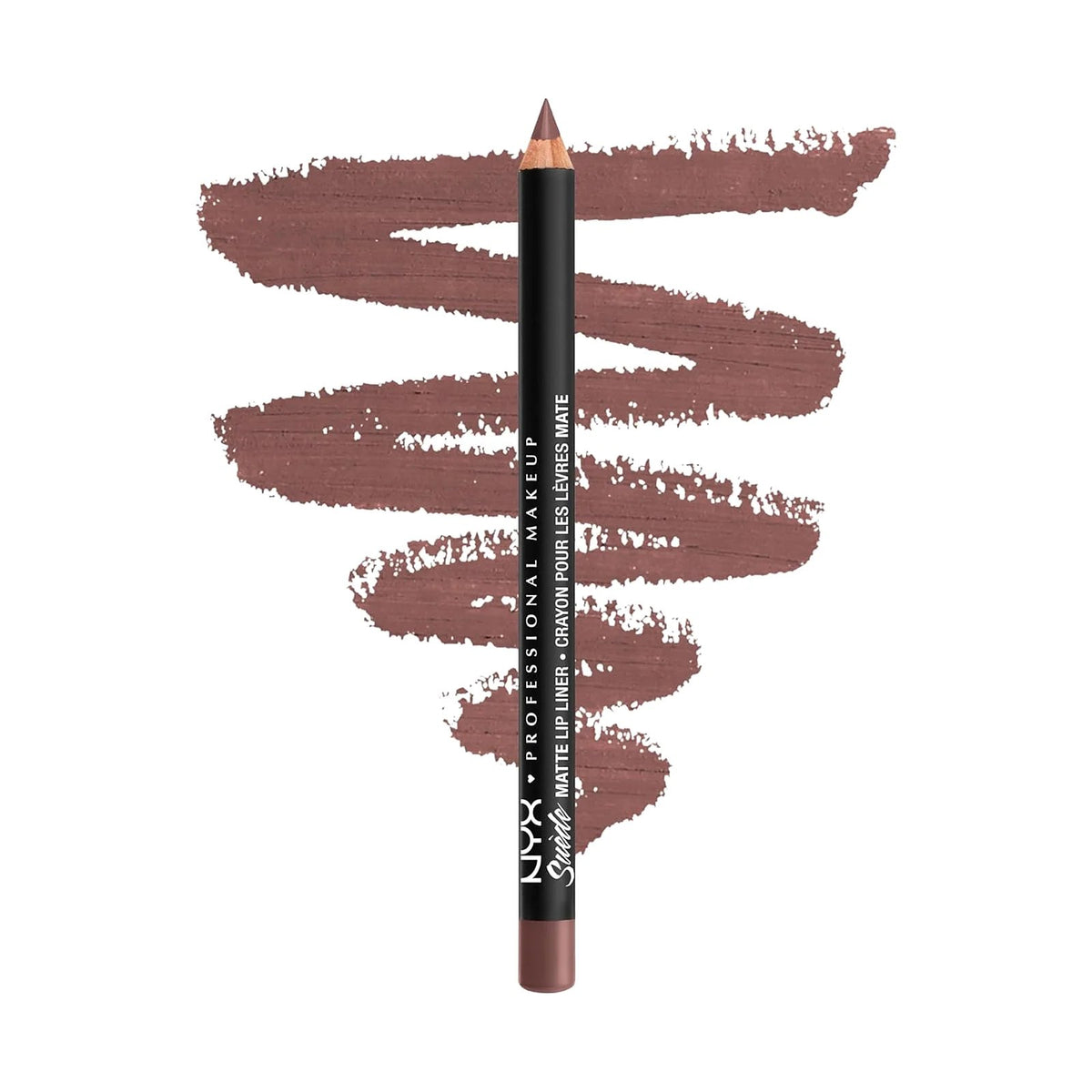 Crayon à lèvres NYX Suede Matte 1 g, teinte Los Angeles, sur fond blanc