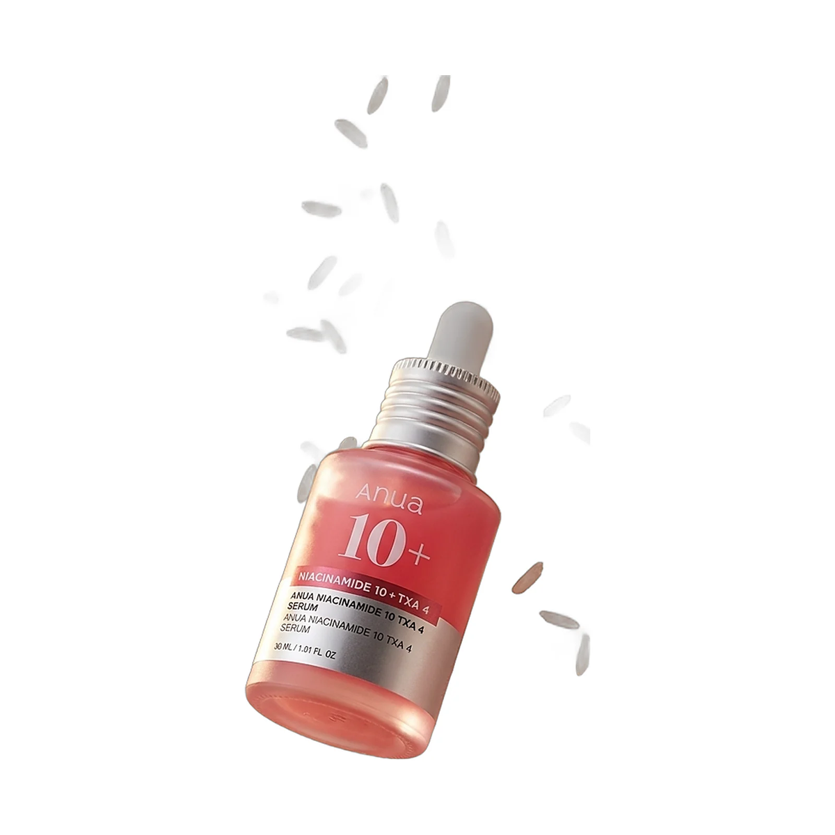 Anua Niacinamide 10 % + TXA 4 % Serum 30 ml, flacon de sérum, visuel complémentaire du produit