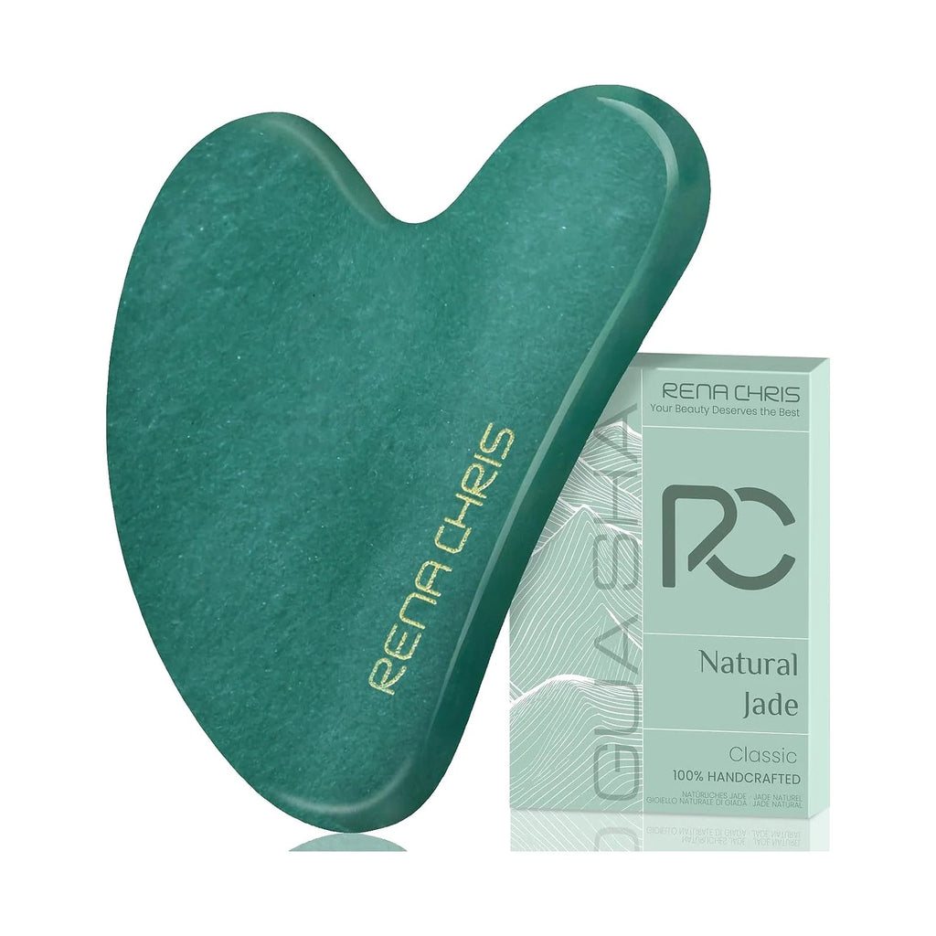 Rena Chris Gua Sha visage en jade naturel