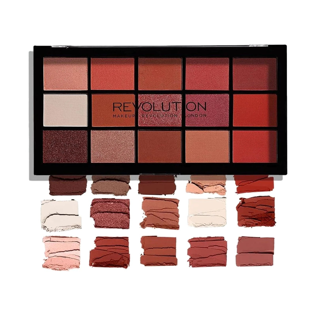 Palette de fards Revolution Reloaded 15 fards, teinte Newtrals 2, sur fond blanc