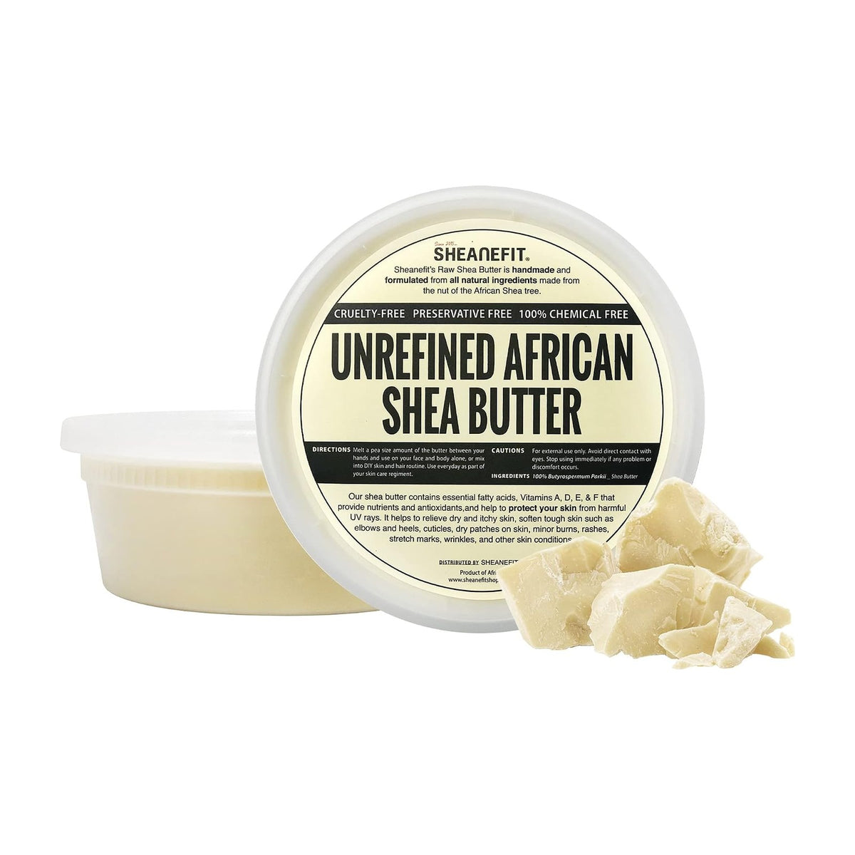 Sheanefit Beurre de karité brut africain 227 g