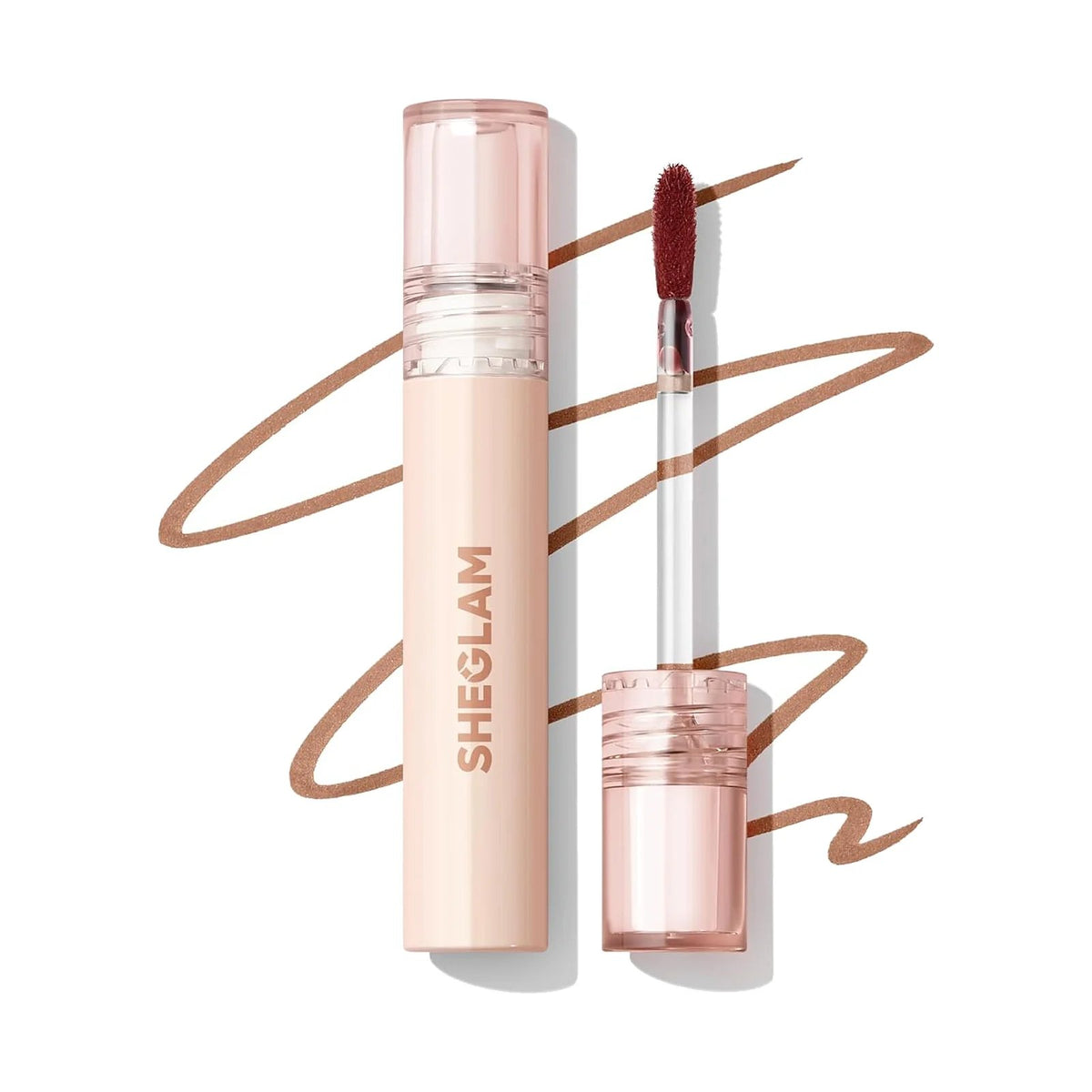 Crayon à lèvres SHEGLAM Fall In Line, teinte Brownie Points, sur fond blanc