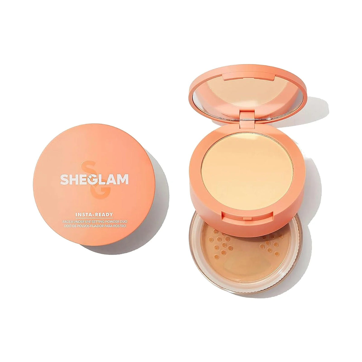 Poudre libre SHEGLAM Insta-Ready, teinte Cocoa Loco, sur fond blanc