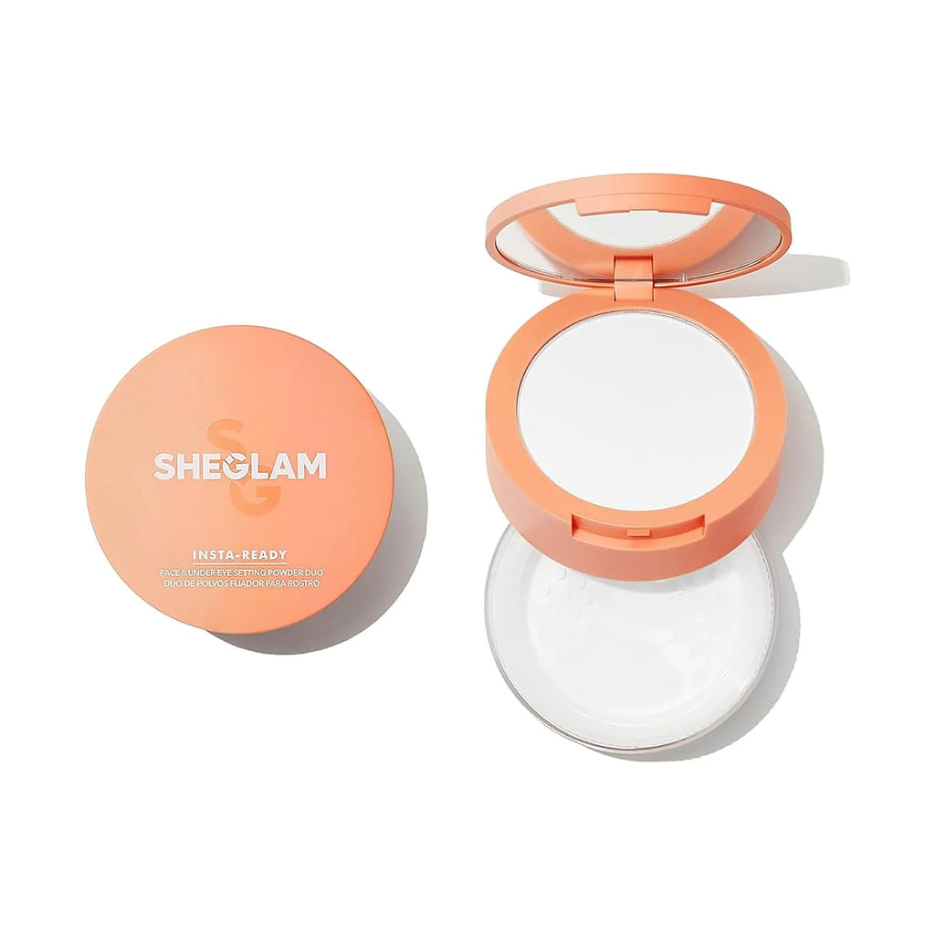 Poudre libre SHEGLAM Insta-Ready, teinte Translucide, sur fond blanc