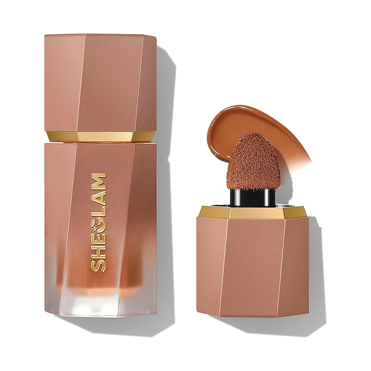 Bronzer liquide SHEGLAM Sun Beam 5,2 ml, teinte Medium, sur fond blanc