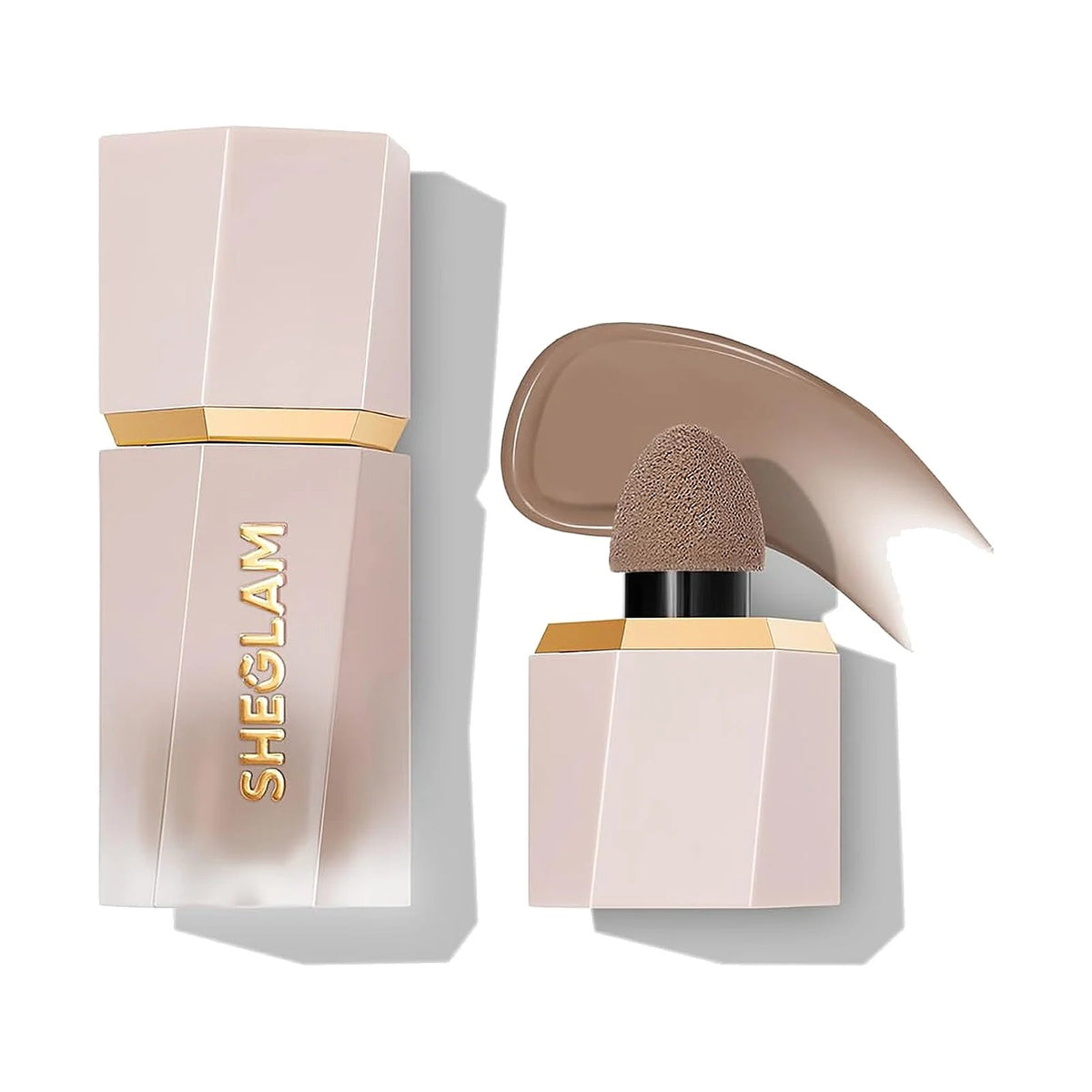 Contouring liquide SHEGLAM Sun Sculpt, teinte Soft Tan, sur fond blanc
