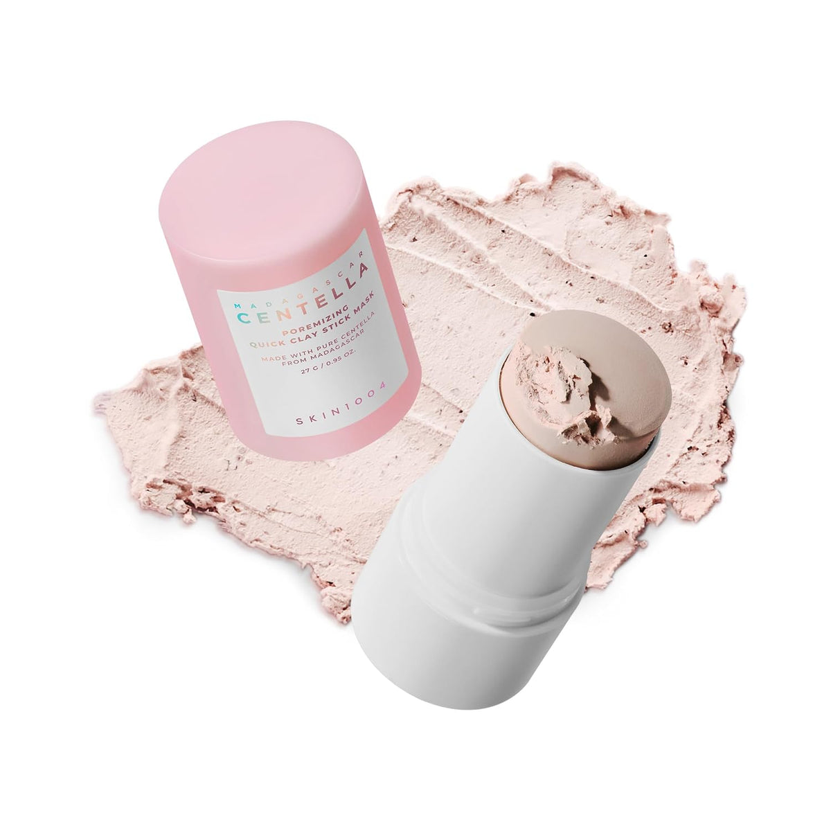 Masque stick à l'argile SKIN1004 Madagascar Centella Poremizing Quick Clay 27 g, stick seul sur fond blanc
