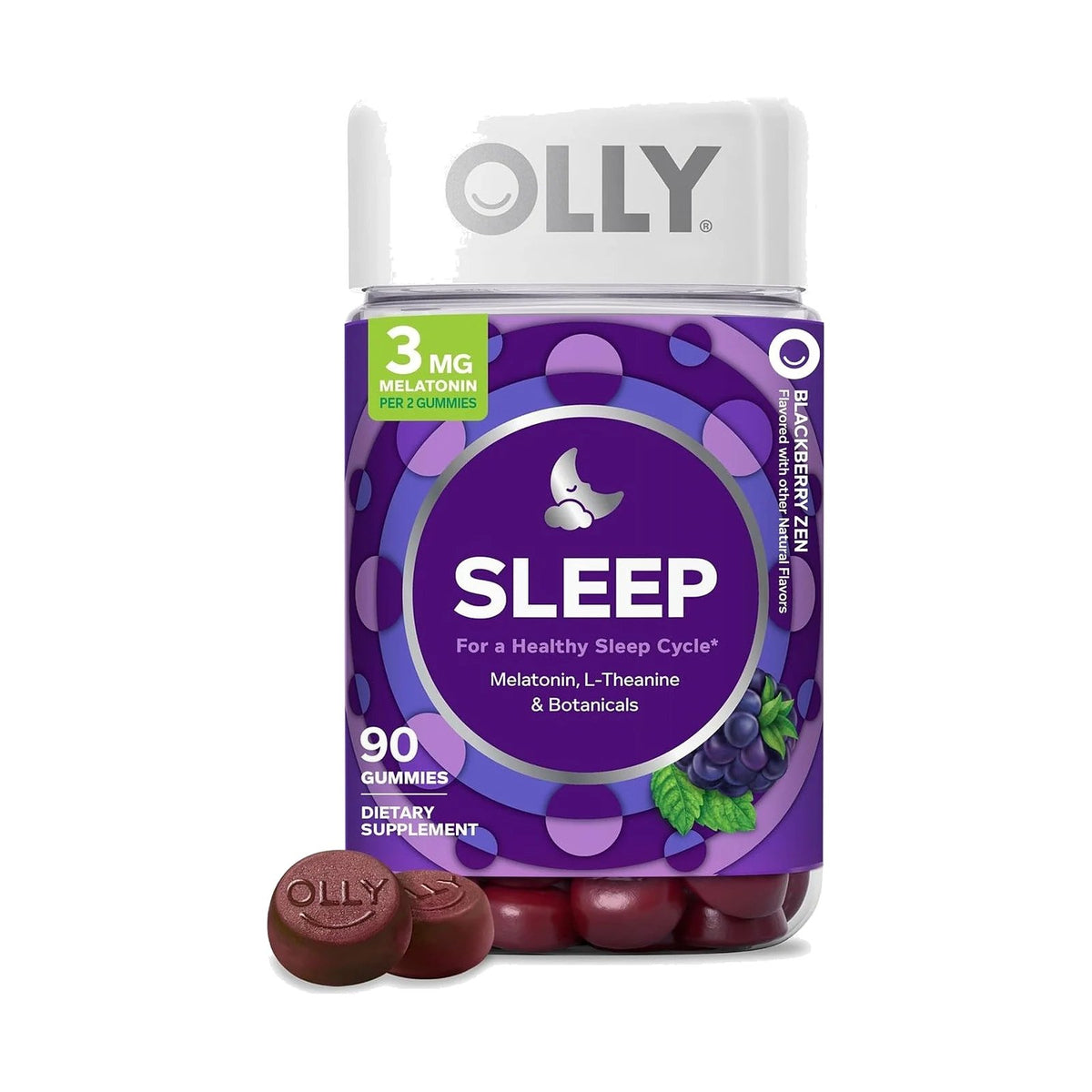 OLLY Sleep gommes mélatonine 3 mg, 90 gommes