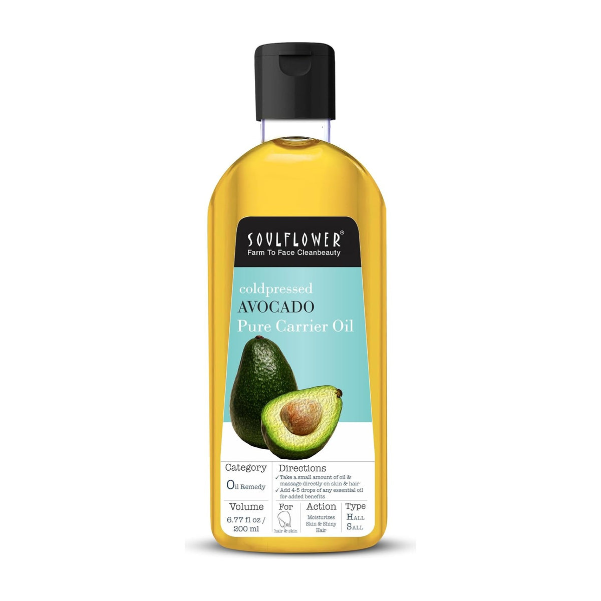 Soulflower Huile d'avocat pure 120 ml