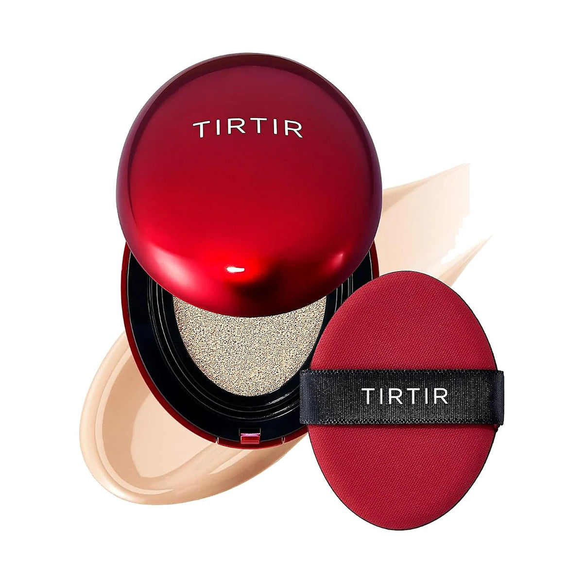 TIRTIR Mask Fit Red Cushion, teinte 21C Cool Ivory, sur fond blanc
