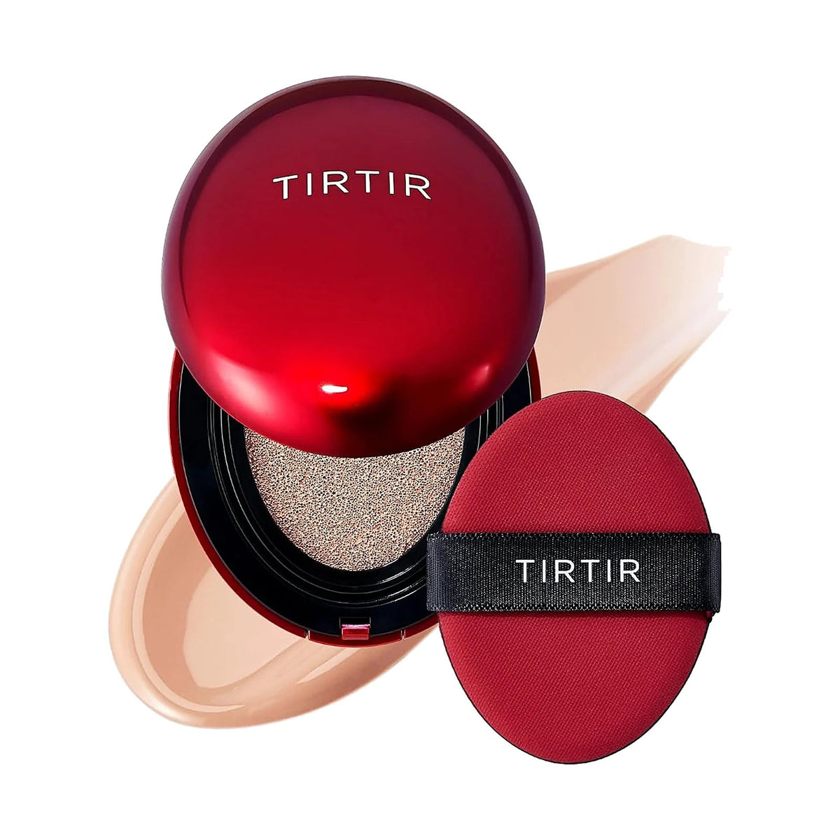 TIRTIR Mask Fit Red Cushion, teinte 22C Peach Beige, sur fond blanc
