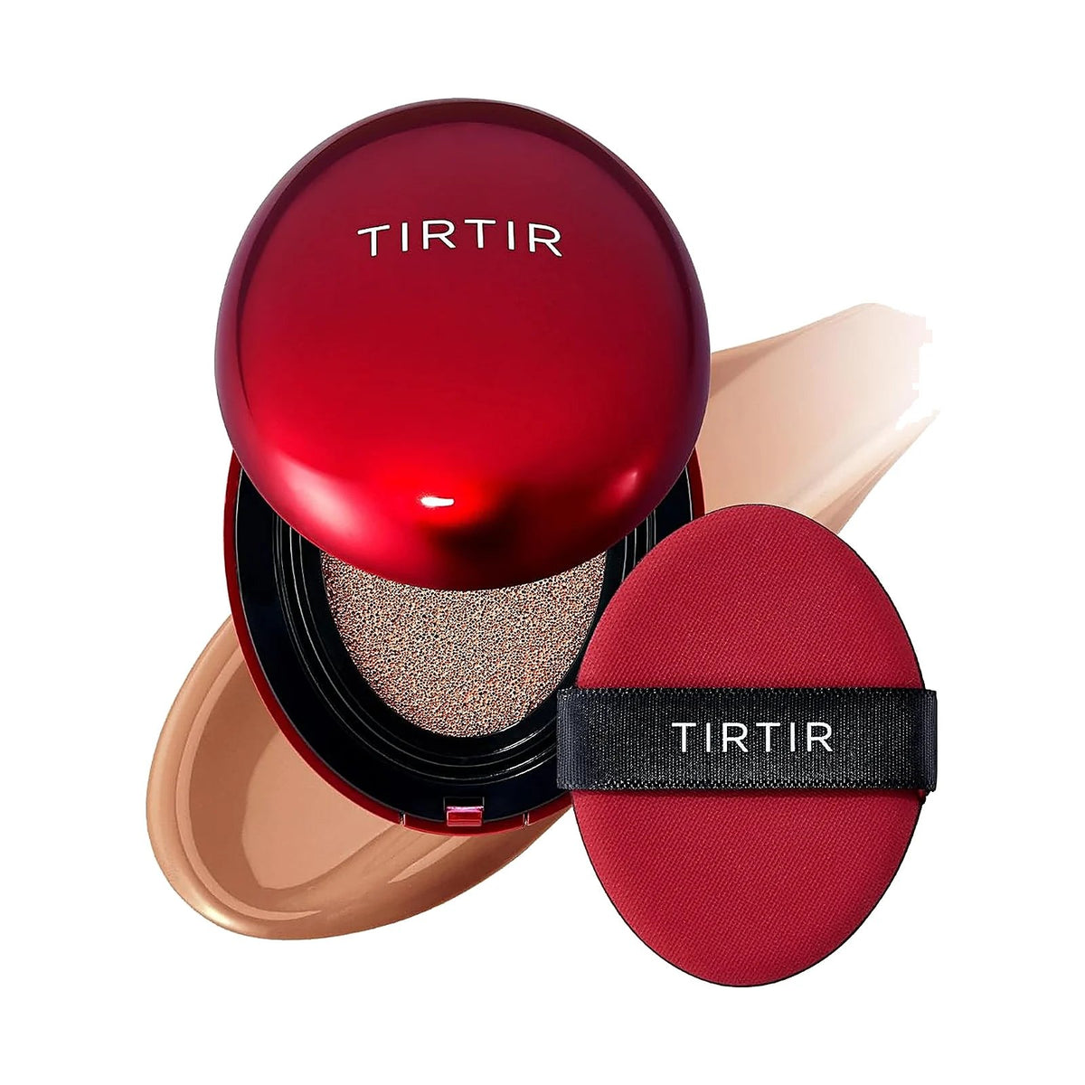 TIRTIR Mask Fit Red Cushion, teinte 34C Amber, sur fond blanc
