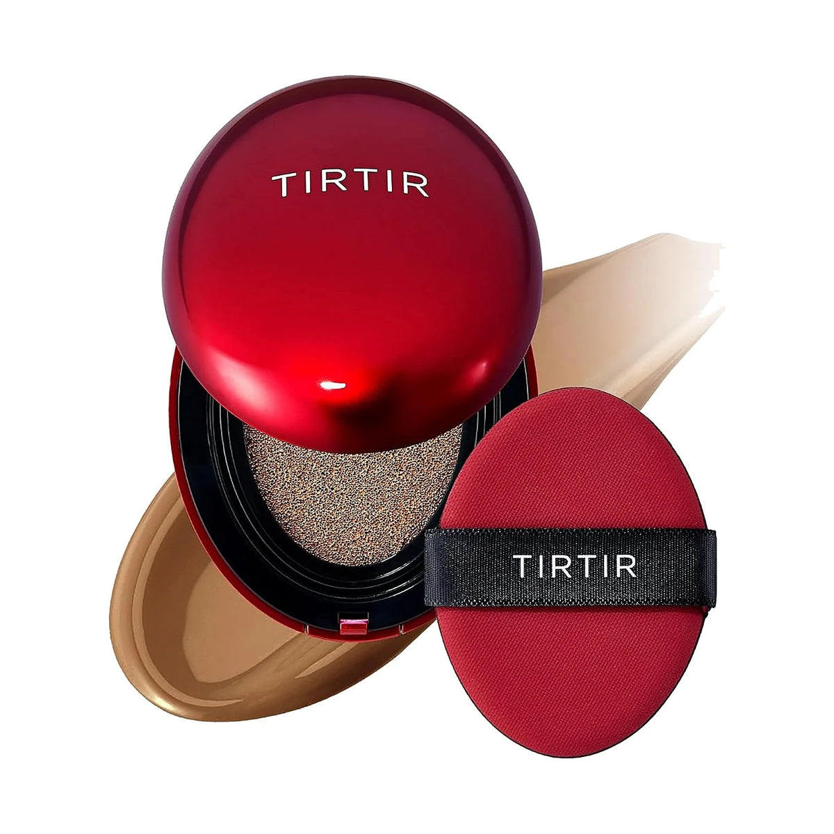 TIRTIR Mask Fit Red Cushion, teinte 43N Deep Cocoa, sur fond blanc