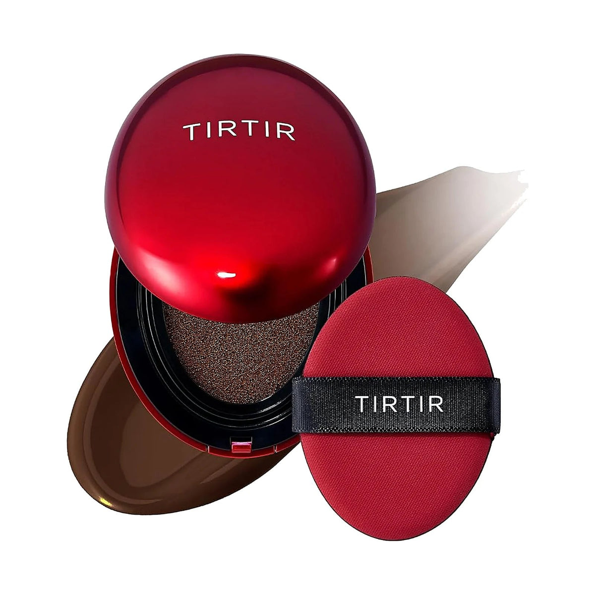 TIRTIR Mask Fit Red Cushion, teinte 51N Fudge (mini 4,5 g), sur fond blanc