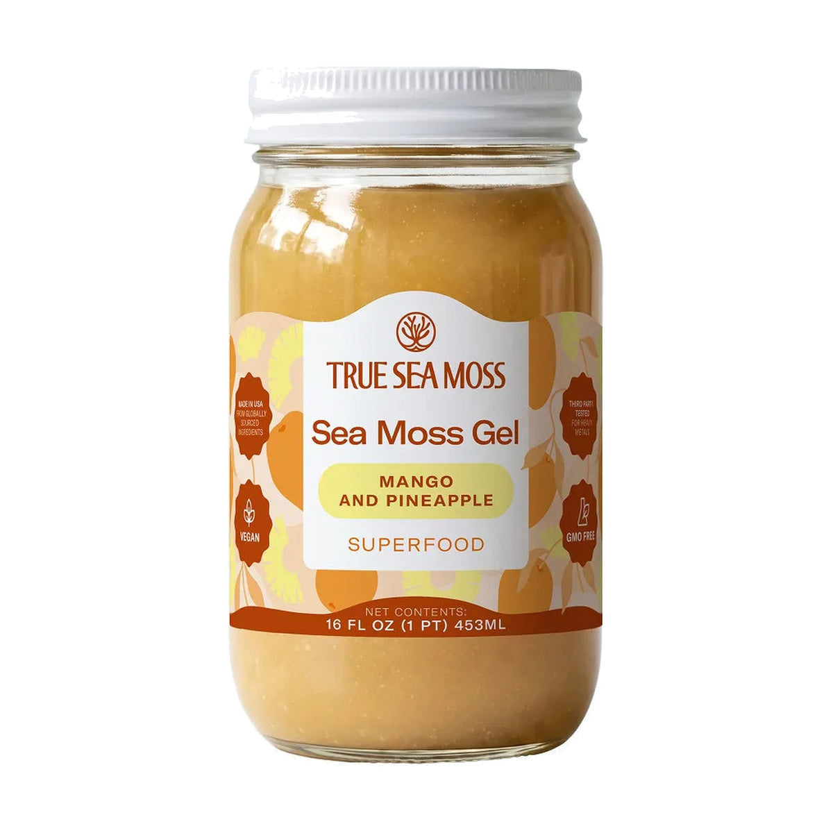 True Sea Moss gel de sea moss, bocal de 453 ml · Mangue et ananas