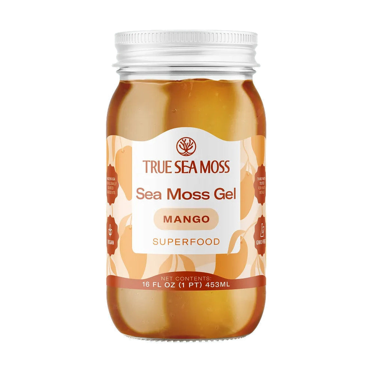 True Sea Moss gel de sea moss, bocal de 453 ml · Mangue